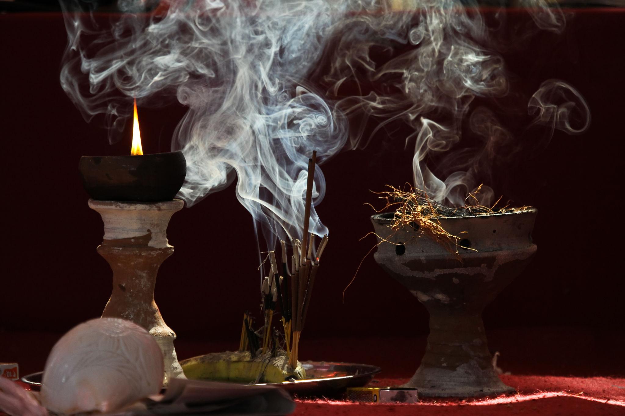 Aghori Baba in Hyderabad performing tantra rituals with sacred elements